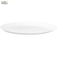 Ensemble de vaisselle jetable en papier Xieli Indonésie, assiettes en papier écologiques, assiettes en papier blanches