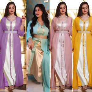 Nuevo Vestido <span class=keywords><strong>de</strong></span> <span class=keywords><strong>Mujer</strong></span> Árabe <span class=keywords><strong>de</strong></span> Oriente Medio con Estampado <span class=keywords><strong>de</strong></span> Leopardo y Volantes, Estilo Patchwork - Product Image 3