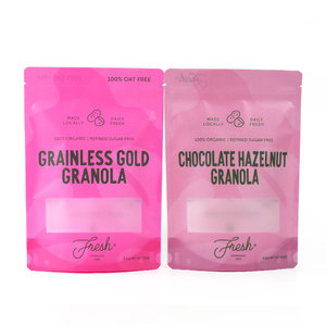 Personnalisé imprimé réutilisable durable collation alimentaire noix <span class=keywords><strong>quinoa</strong></span> feuille d'aluminium doypack céréales fruits secs emballage mylar sac avec fenêtre - Product Image 6