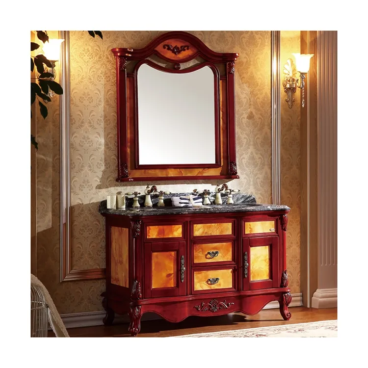 Tyle-mueble de baño clásico de alta gama, mueble de baño de pie, wts802
