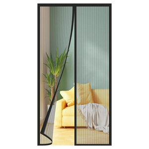 Cortina Magnética para Puerta, Cortina Antimosquitos de Poliéster, Manos Libres, Longitud Personalizable, Diseño Moderno, Lavable, para Sala de Estar - Product Image 1