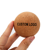 Ballon de yoga et de massage en liège naturel haute densité, personnalisable avec logo, écologique, 5/6,5/8/10 cm, pour la gym, vente en gros