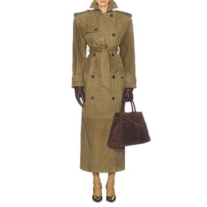 Cappotto <span class=keywords><strong>Trench</strong></span> Lungo da <span class=keywords><strong>Donna</strong></span> con Lacci, Doppiopetto, <span class=keywords><strong>Foderato</strong></span> in Pile, con Cappuccio Staccabile, Stile Vintage Classico Invernale - Product Image 4