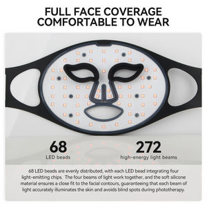 <span class=keywords><strong>Masque</strong></span> facial LED infrarouge sans fil pour usage domestique, thérapie par lumière rouge, personnalisable avec étiquette privée 510K - Product Image 5