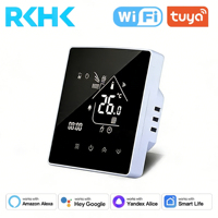 Termostato Inteligente WiFi RKHK con Pantalla Táctil de Cristal Espejo, Controlador de Temperatura Programable para Calefacción del Hogar