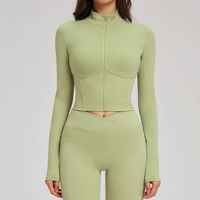 Chaquetas Deportivas Ajustadas de Primera Calidad para Mujer, con Cierre Completo, para Pilates, Gimnasio, Yoga