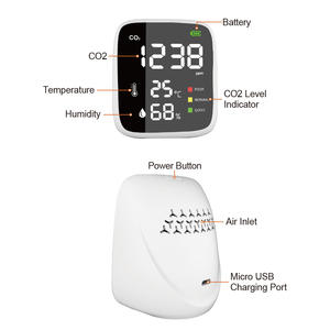 Portátil Mini Monitor De CO2 Li-Bateria Recarregável Detector De Qualidade Do Ar com Alarme On/<span class=keywords><strong>Off</strong></span> Analisadores De Gás De Dióxido De Carbono - Product Image 2