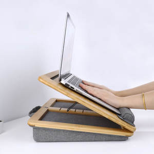 โต๊ะวางแท็บเล็ตแบบปรับได้ Samexi Bamboo พร้อมหมอนรองและปรับมุมได้ - Product Image 2