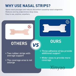 Bandes nasales respirantes anti-ronflement avec logo personnalisé, sans médicament, pour soulager la congestion, favoriser le confort du sommeil en cas de rhume et d'allergies, bande adhésive nasale pour le sommeil - Product Image 6