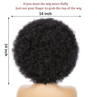 Perruques synthétiques courtes afro avec bandeau, bonnet ajustable, pour femmes noires, 10 pouces, bouclées crépues, douces et volumineuses, densité 180%, usage quotidien