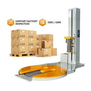 M Type <b>Pallet</b> Wrapping Machine Can Use with Forklift Automatic Pre-stretch <b>Pallet</b> Stretch Wrapping Machine - Product Image 1