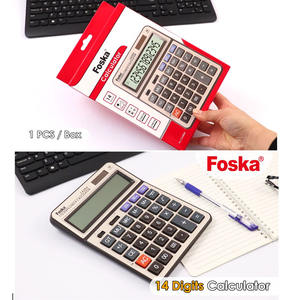Calculadora de Escritorio Grande con Pantalla LCD FOSKA, Base Antideslizante, Alimentación Solar y por Batería para Uso Continuo y Computación Diaria - Product Image 4