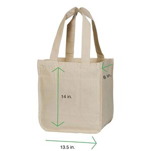 Bolsas de Compras Reutilizables Ecológicas de Lona con Compartimentos, Lavables, de Algodón Casual - Product Image 3