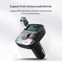 Transmisor FM Inalámbrico BT, Receptor de Radio, Decodificador MP3, Puerto USB, Encendedor de Cigarrillos 2DIN Integrado, Cargador de Coche Portátil