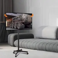 טלוויזיה הר ארוך זרוע תנועה הופעל lcd טלוויזיה פרסום תצוגת מסך רצפת עומד טלוויזיה עגלה עם גלגלים