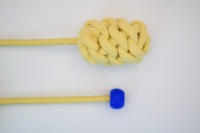 Yiqu Static Fire Poi - 61 cm, Corde en métal et textile durable pour jonglage et flow lent contrôlé