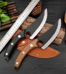 سكين ساطور لحم من Beeman للصيد، سكين جزار مصنوع يدوياً من الفولاذ المقاوم للصدأ المطروق بمقبض خشبي، ساطور مطبخ للشيف - Product Image 2