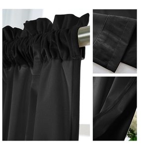 Cortina Opaca de Terciopelo de Poliéster de Color Sólido Personalizada <span class=keywords><strong>para</strong></span> Ventana, Media Cortina <span class=keywords><strong>para</strong></span> Puerta de Cocina - Product Image 5