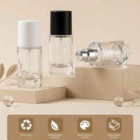 Flacon pulvérisateur de parfum en verre cylindrique rechargeable de 15 ml avec pompe, flacon échantillon vide pour cosmétiques et parfums, vente en gros directe usine