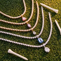 Nouveau Collier Tennis en Acier Inoxydable avec Zircon Oeil de Cheval et Diamants Entiers, Idéal pour Mariage, Banquet, Rendez-vous Galant, Cadeau Bijou Tendance