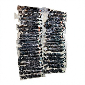 Extensions de cheveux humains indiens Remy, double trame, pointes pleines, emballage individuel en plastique, toutes couleurs, Yaki Fumi lumineux et brillant - Product Image 1