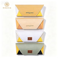 Étui à lunettes élégant en cuir PU, style enveloppe, trois tons de couleur, avec logo personnalisé