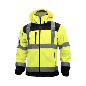 Veste de sécurité routière imperméable et légère, haute visibilité, réfléchissante, avec bande réfléchissante, vêtements de travail en polyester - Product Image 4