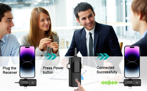 ไมโครโฟนไร้สาย Tokdance แบบหนีบปกเสื้อ ไดนามิก ครอบคลุมทุกทิศทาง ใช้ได้ทั้งแบบมือถือและตั้งโต๊ะ โครงสร้างโลหะ สำหรับ iPhone - Product Image 5