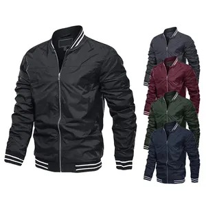 Men's Lightweight Bomber Thin Transition Autumn Casual Leisure Jacket Green Aviator Coat men's Wind protection Outerwear