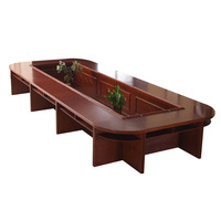 Wow Grande table de conférence de luxe en bois massif au design moderne avec chaise de haute qualité pour le bureau