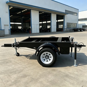 Chasis de Remolque Utilitario de Eje Único de Acero Q235 de 0.8 Toneladas con Guardabarros y <span class=keywords><strong>Rueda</strong></span> Guía para Construcción DIY - Product Image 2