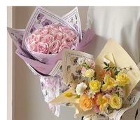 Waterdichte Dendrobium Orchidee Print Inpakpapier Valentijnsboeket DIY Bloemist Bloemarrangement Materialen