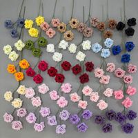 3 Têtes de Roses Diamantées pour Mariage, Fournitures Florales, Feuilles pour Arrangements au Sol, Cascade de Roses, Mer de Fleurs