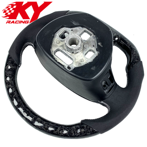 Volant sport en cuir et fibre de carbone forgé sur mesure avec palettes de changement de vitesse pour Chevrolet Corvette C7 ZR1 Z06 Camaro SS ZL1 - Product Image 3