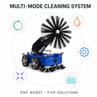 RJ-BOT 2026 Nouveau Robot de Nettoyage de Conduits d'Air Climatisé Télécommandé Q38 pour l'Inspection des Conduits de Ventilation CVC