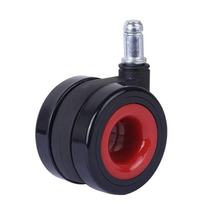Roulettes de meubles modernes noires creuses de 2,5 pouces avec frein et roulement à billes, ajustables pour cuisine et salon - Vente en gros usine - Product Image 1