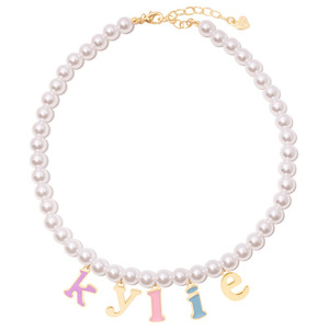 Collana con Ciondolo a Lettera in Lega Placcata Oro Haomi, Personalizzabile con Parola e Perla, per Abbigliamento Casual Bambini - Product Image 2