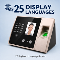 Máquina de Control de Asistencia con Reconocimiento Facial, Huella Dactilar y PIN, Descarga por USB, Indicaciones de Voz, Rápida, para Empleados de Oficina