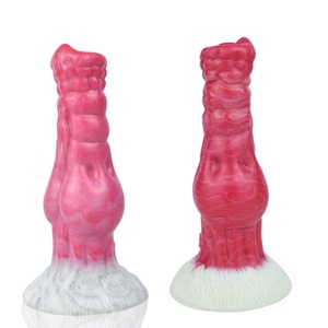 Monster Animal Thick Fantasy Alien Dog Silicone Anal Plug with Suction Cup Soft G-Spot <b>Dildo</b> for Women and Men - Product Image 1