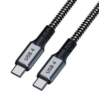 Câble USB4 tressé OEM ODM 240W 40 Gbit/s, transfert de données haute vitesse, vidéo 5K double 4K, Type C vers C pour Thunderbolt 4 MacBook, vente en gros