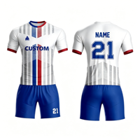 Maillot de football d'été personnalisé pour homme, col rond, en polyester respirant et à séchage rapide, ensemble complet, uniforme de football pour adulte, kits OEM