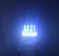 Casque lumineux DJ étanche de haute qualité avec écran LED, accessoire pour boîte de nuit, bar, performance MC, Halloween