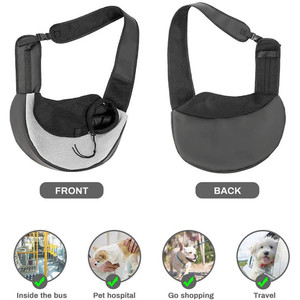 Sac à bandoulière pour animaux de compagnie, en maille de nylon respirante, pour le transport de chats et chiens en voyage - Product Image 4