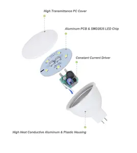 MR16 skd lampu LED GU10 spotlight lampu led GU5.3 bahan baku lampu MR16