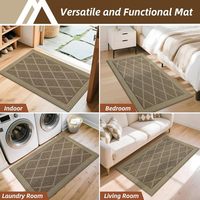 Tapis de porte antidérapant à profil bas 20 "x 32" Tapis d'entrée Absorbant Dirt Trapper Paillasson Tapis d'entrée lavable en polypropylène
