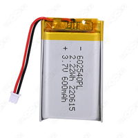 3.7V Li po baterai 602540 baterai kantong polimer litium 600mAh baterai Lithium ion