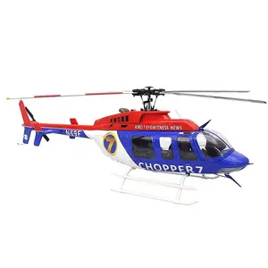 Helicopter Fuselage 470 Size BELL 407 RED White BLUE Painting KIT Version RC Toys