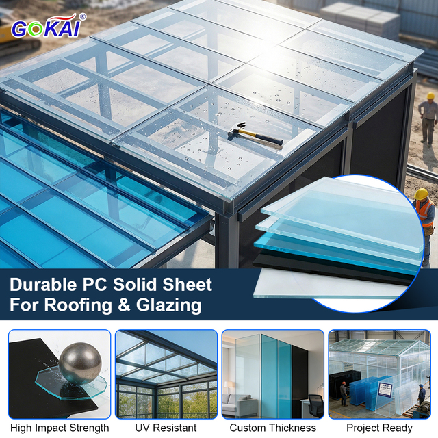 Anti UV Hardened Unbreakable Solid Polycarbonate Sheets Plastic Panel PC Sheet