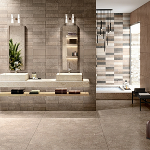 Carreaux de salle de bain modernes et contemporains, finition mate, 600x1200, pour espaces de bain et zones humides, style organique simple. - Product Image 1