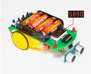 Kit di saldatura per carrello per evitare gli ostacoli ad ultrasuoni microcontrollore per TJ-56-687 di produzione con tecnologia di programmazione per auto intelligente - Product Image 2